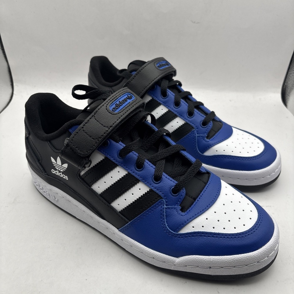 Adidas Forum Low Men's Size 9.5 White Royal Blue Black - Brand New‎